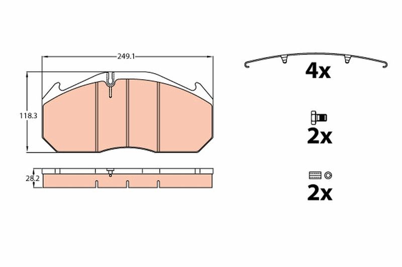 TRW GDB5000 Brake Pad Set, disc brake