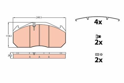 Brake Pad Set, disc brake TRW GDB5000