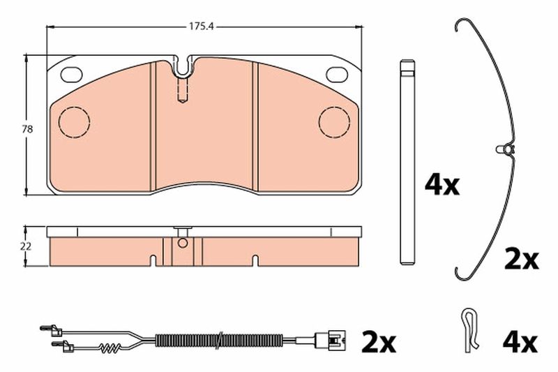 TRW GDB5005 Brake Pad Set, disc brake