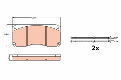Brake Pad Set, disc brake TRW GDB5008