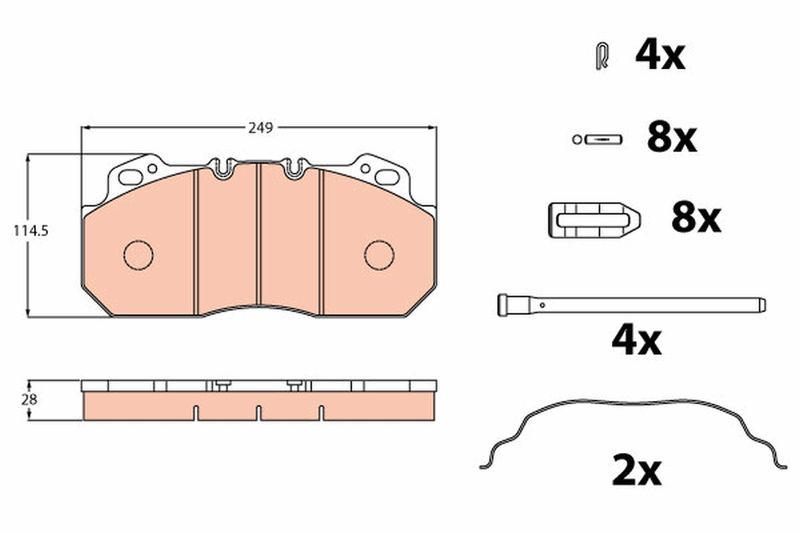 TRW GDB5019 Brake Pad Set, disc brake