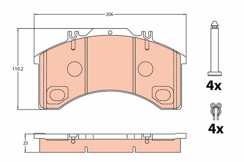 TRW GDB5022 Brake Pad Set, disc brake