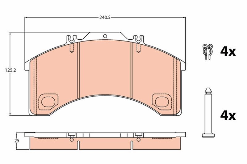 TRW GDB5024 Brake Pad Set, disc brake