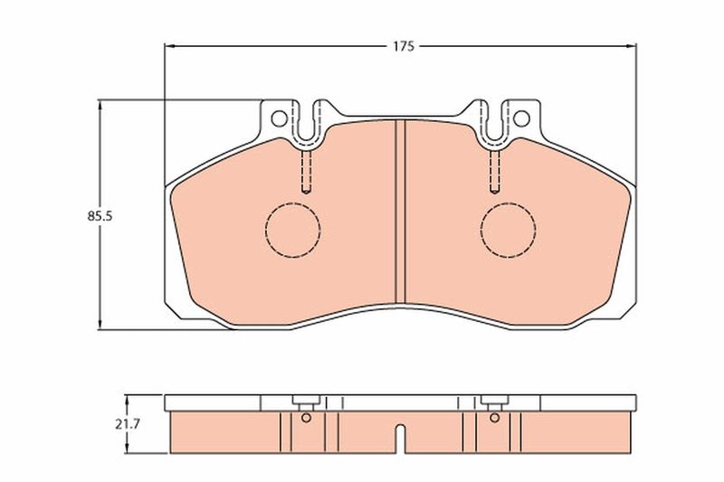 TRW GDB5050 Brake Pad Set, disc brake