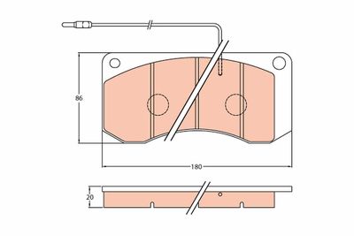 Brake Pad Set, disc brake TRW GDB5051