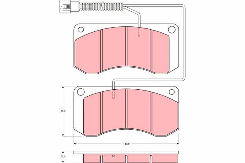 TRW GDB5052 Brake Pad Set, disc brake