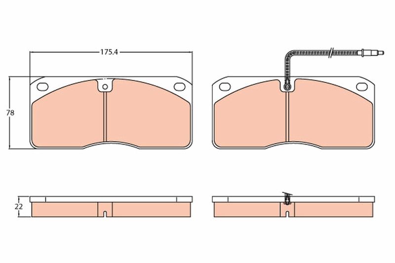 TRW GDB5057 Brake Pad Set, disc brake