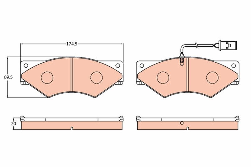 TRW GDB5062 Brake Pad Set, disc brake