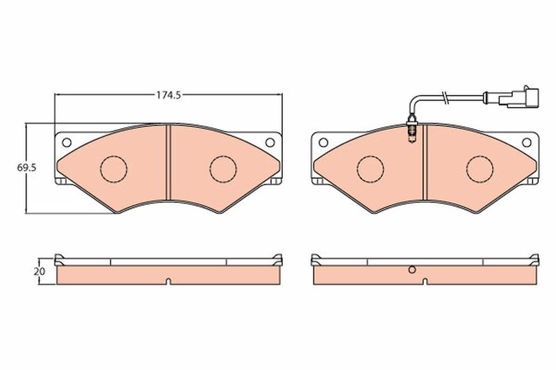 TRW GDB5063 Brake Pad Set, disc brake