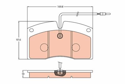 Brake Pad Set, disc brake TRW GDB5064