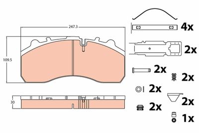Brake Pad Set, disc brake TRW GDB5067