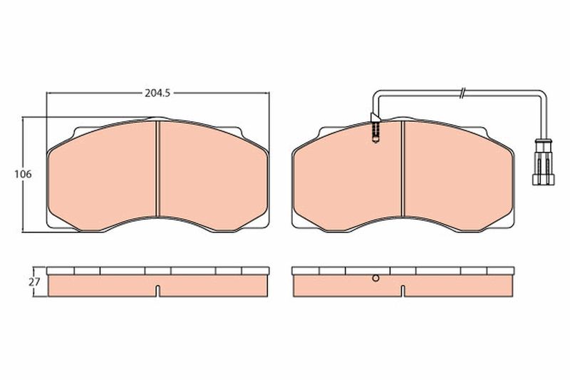TRW GDB5070 Brake Pad Set, disc brake