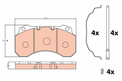 Brake Pad Set, disc brake TRW GDB5071