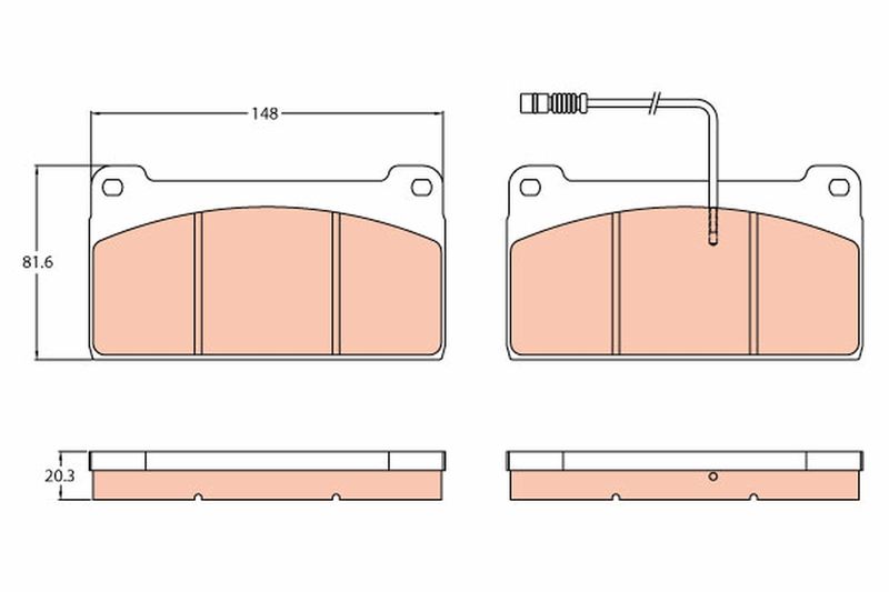 TRW GDB5074 Brake Pad Set, disc brake