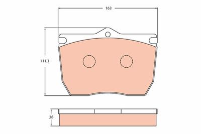 Brake Pad Set, disc brake TRW GDB5076