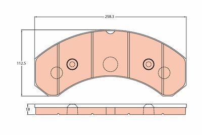 Brake Pad Set, disc brake TRW GDB5079