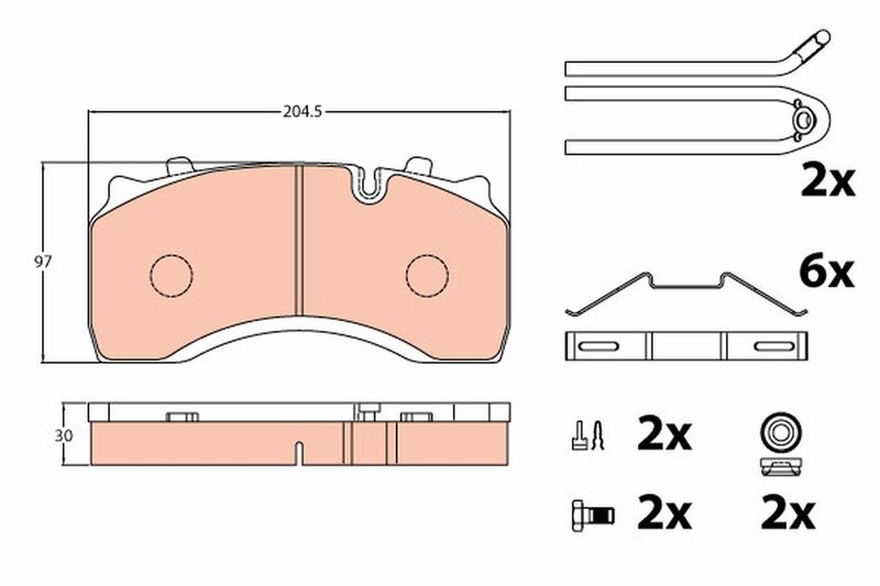 TRW GDB5084 Brake Pad Set, disc brake