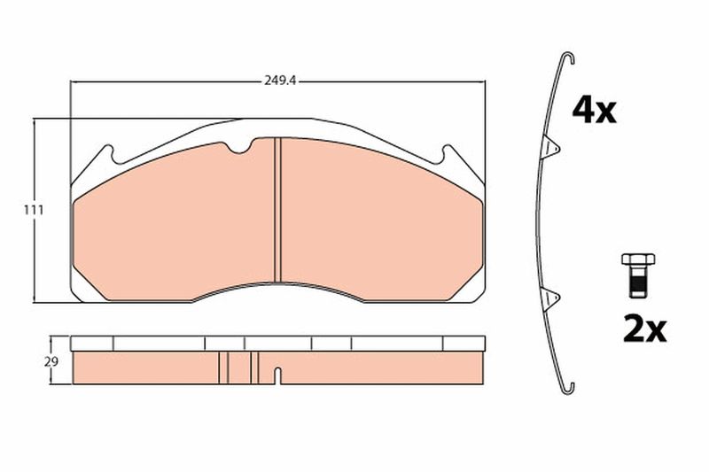 TRW GDB5085 Brake Pad Set, disc brake