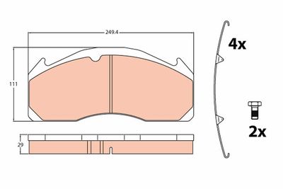 Brake Pad Set, disc brake TRW GDB5085