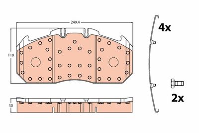 Brake Pad Set, disc brake TRW GDB5086