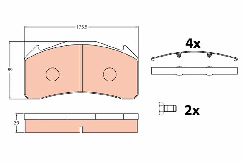 TRW GDB5088 Brake Pad Set, disc brake