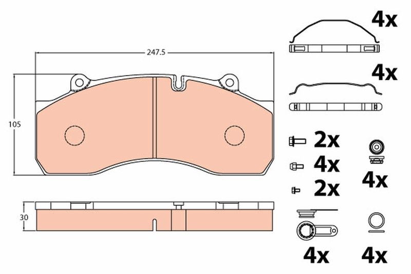 TRW GDB5090 Brake Pad Set, disc brake