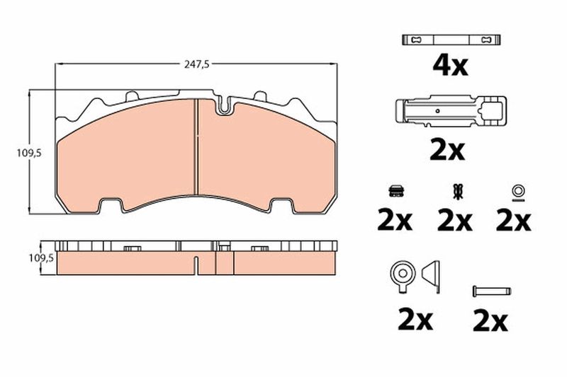 TRW GDB5091 Brake Pad Set, disc brake