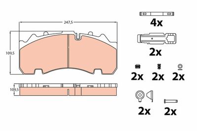 Brake Pad Set, disc brake TRW GDB5091