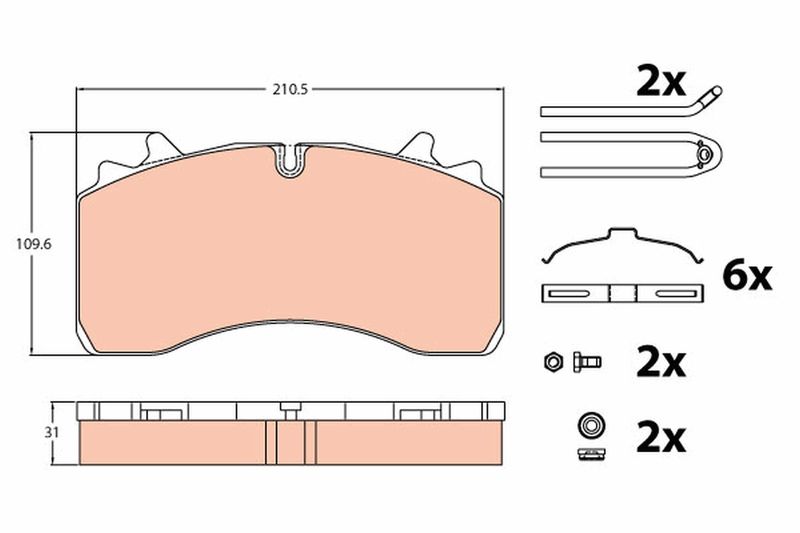 TRW GDB5094 Brake Pad Set, disc brake