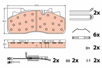 Brake Pad Set, disc brake TRW GDB5095