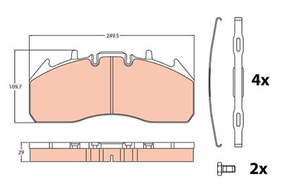 Brake Pad Set, disc brake TRW GDB5096