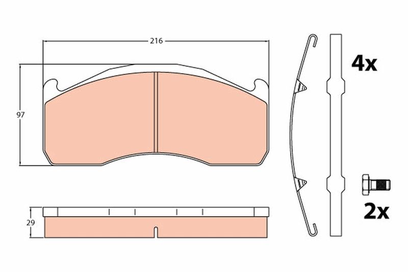 TRW GDB5103 Brake Pad Set, disc brake