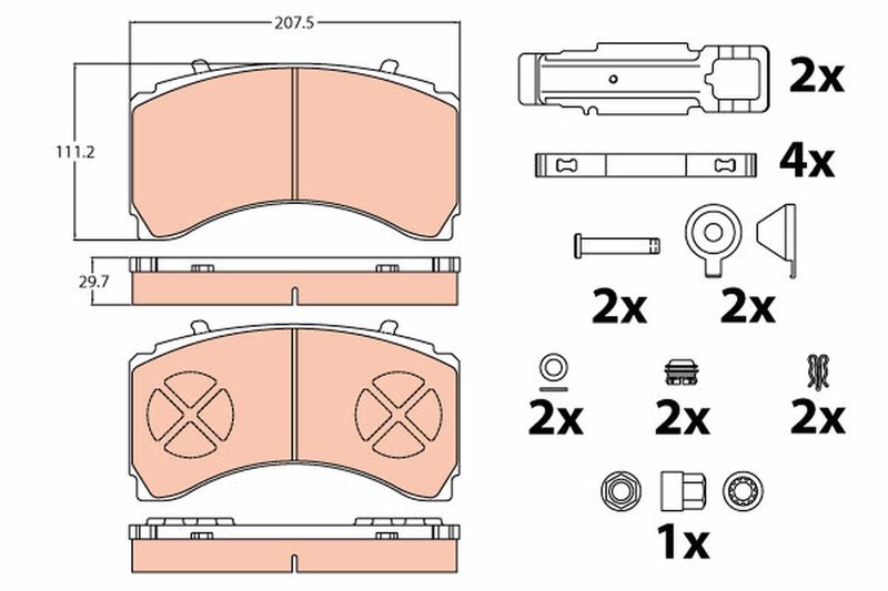 TRW GDB5110 Brake Pad Set, disc brake
