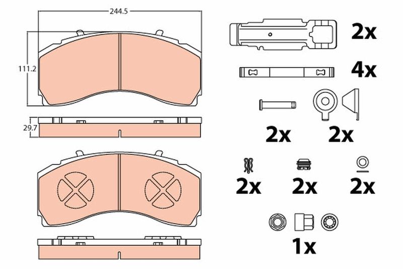 TRW GDB5111 Brake Pad Set, disc brake