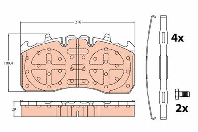 Brake Pad Set, disc brake TRW GDB5112