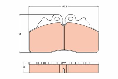 Brake Pad Set, disc brake TRW GDB5113