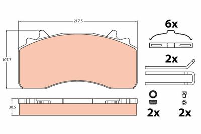 Brake Pad Set, disc brake TRW GDB5114