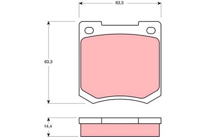 Brake Pad Set, disc brake TRW GDB535