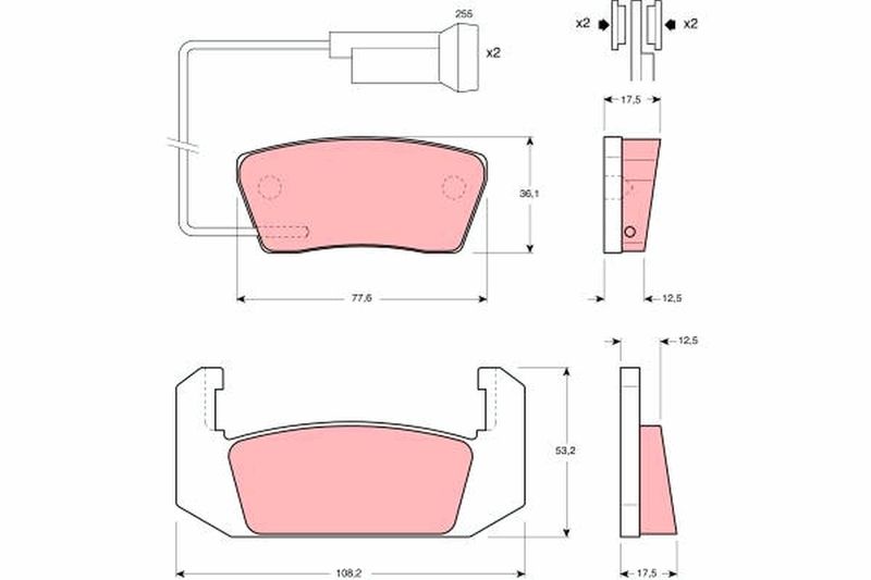 TRW GDB555 Brake Pad Set, disc brake