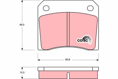 Brake Pad Set, disc brake TRW GDB557