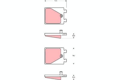 Brake Pad Set, disc parking brake TRW GDB563
