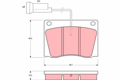 Brake Pad Set, disc brake TRW GDB569