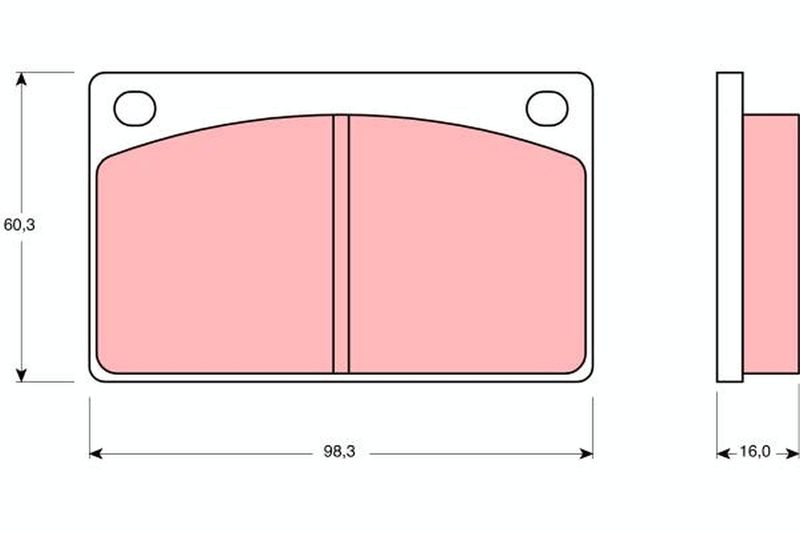 TRW GDB576 Brake Pad Set, disc brake