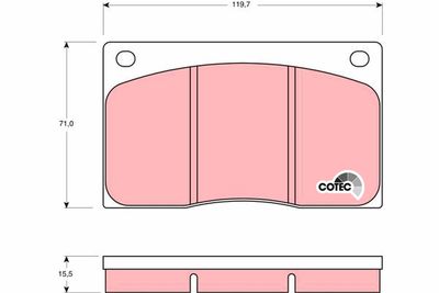 Brake Pad Set, disc brake TRW GDB585