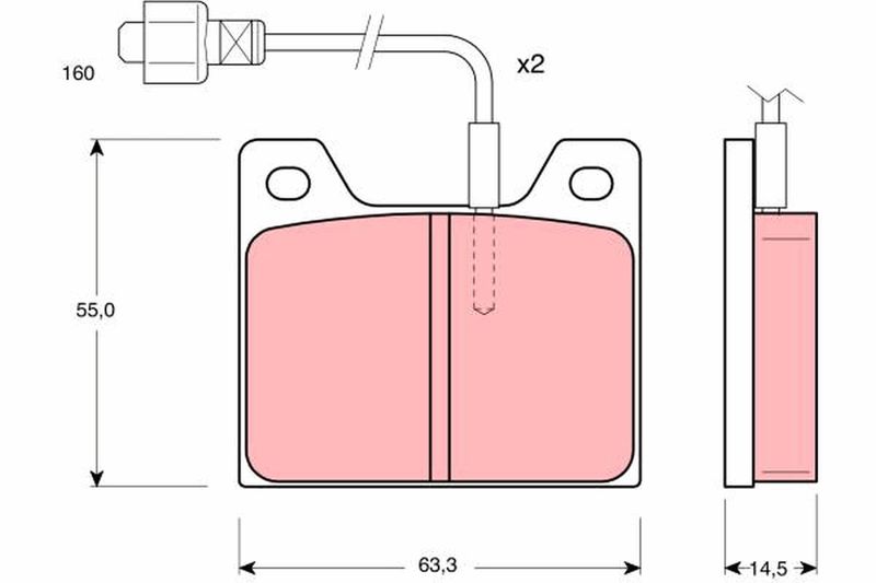 TRW GDB627 Brake Pad Set, disc brake