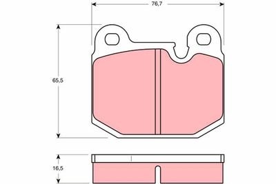 Brake Pad Set, disc brake TRW GDB654