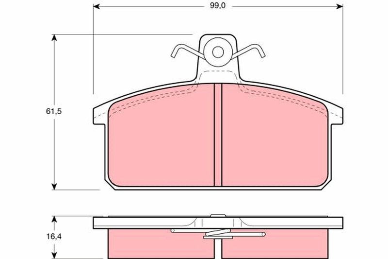 TRW GDB657 Brake Pad Set, disc brake