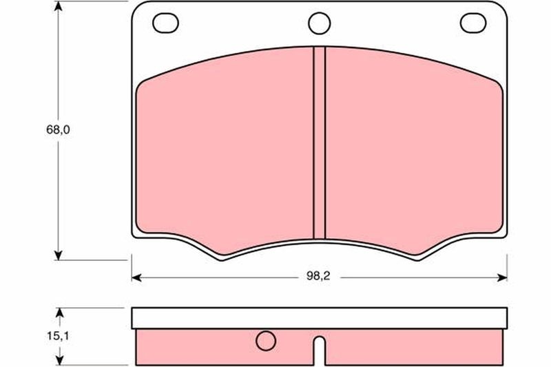 TRW GDB674 Brake Pad Set, disc brake