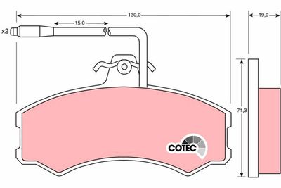 Brake Pad Set, disc brake TRW GDB695