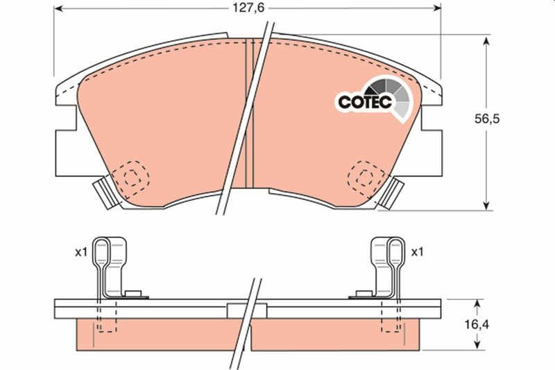 TRW GDB729 Brake Pad Set, disc brake